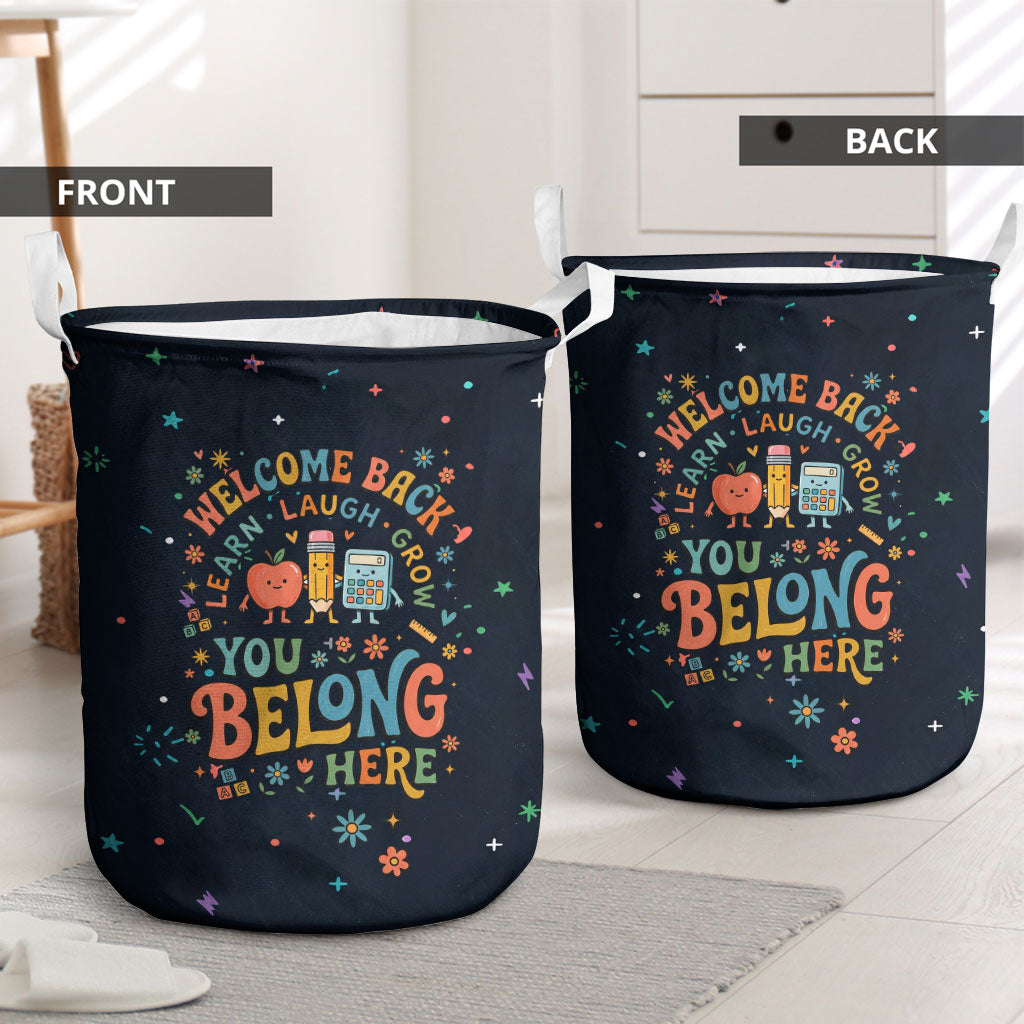 Happy to See Your Face Teacher School Supplies Laundry Basket Welcome Back Teacher You Belong Here