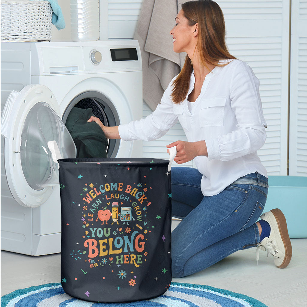Happy to See Your Face Teacher School Supplies Laundry Basket Welcome Back Teacher You Belong Here