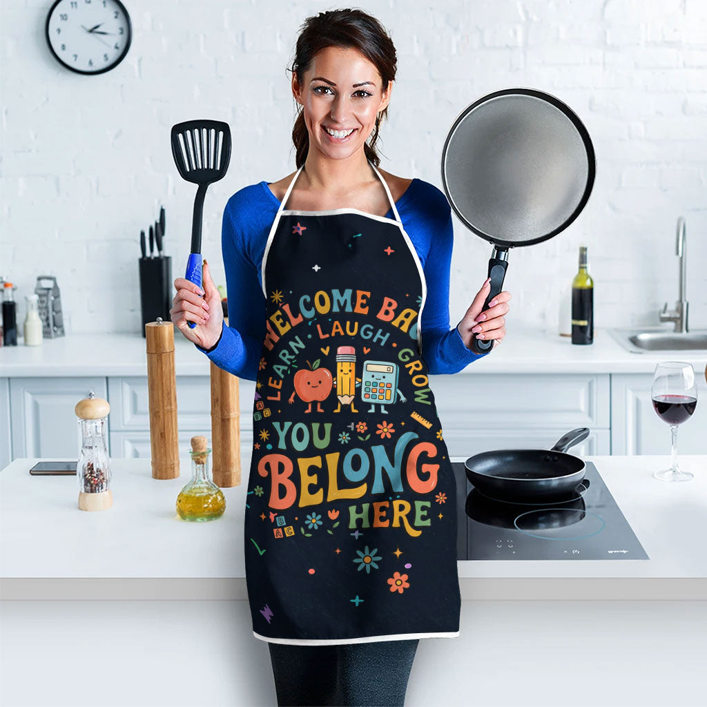Happy to See Your Face Teacher School Supplies Apron Welcome Back Teacher You Belong Here