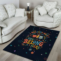 Happy to See Your Face Teacher School Supplies Area Rug Welcome Back Teacher You Belong Here