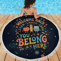 Happy to See Your Face Teacher School Supplies Beach Blanket Welcome Back Teacher You Belong Here