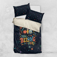 Happy to See Your Face Teacher School Supplies Bedding Set Welcome Back Teacher You Belong Here