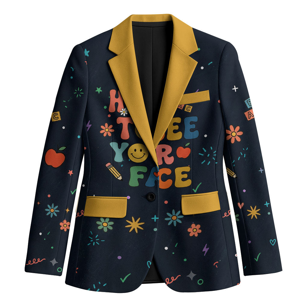 Happy to See Your Face Teacher School Supplies Blazer Welcome Back Teacher You Belong Here