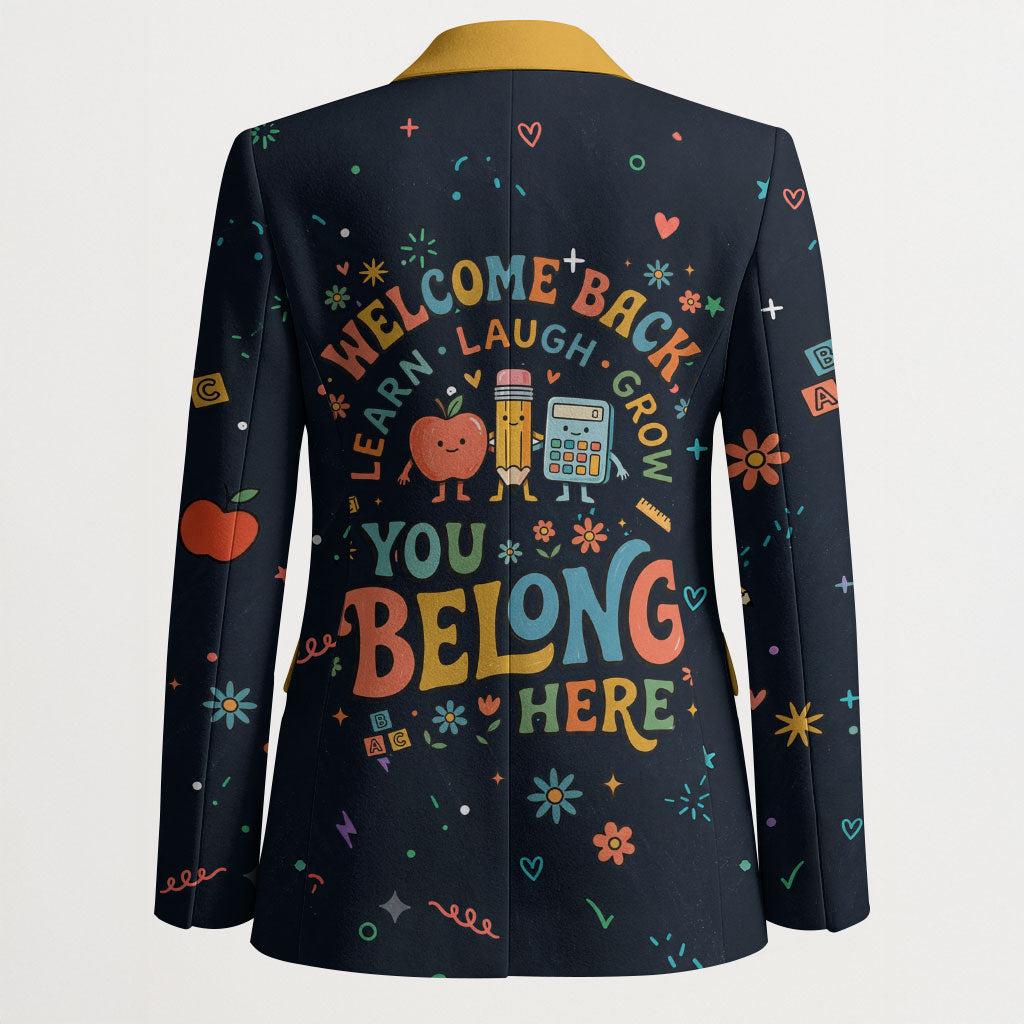 Happy to See Your Face Teacher School Supplies Blazer Welcome Back Teacher You Belong Here