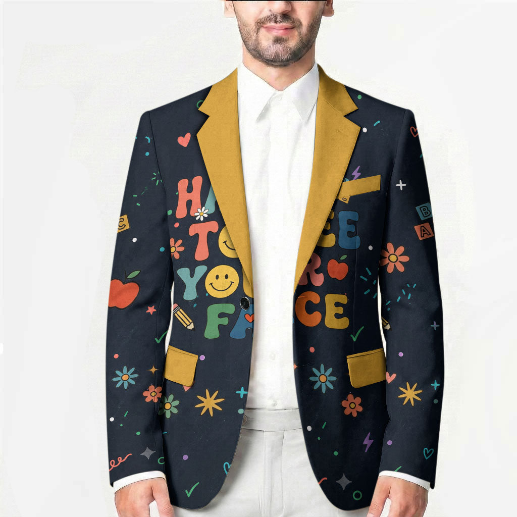 Happy to See Your Face Teacher School Supplies Blazer Welcome Back Teacher You Belong Here