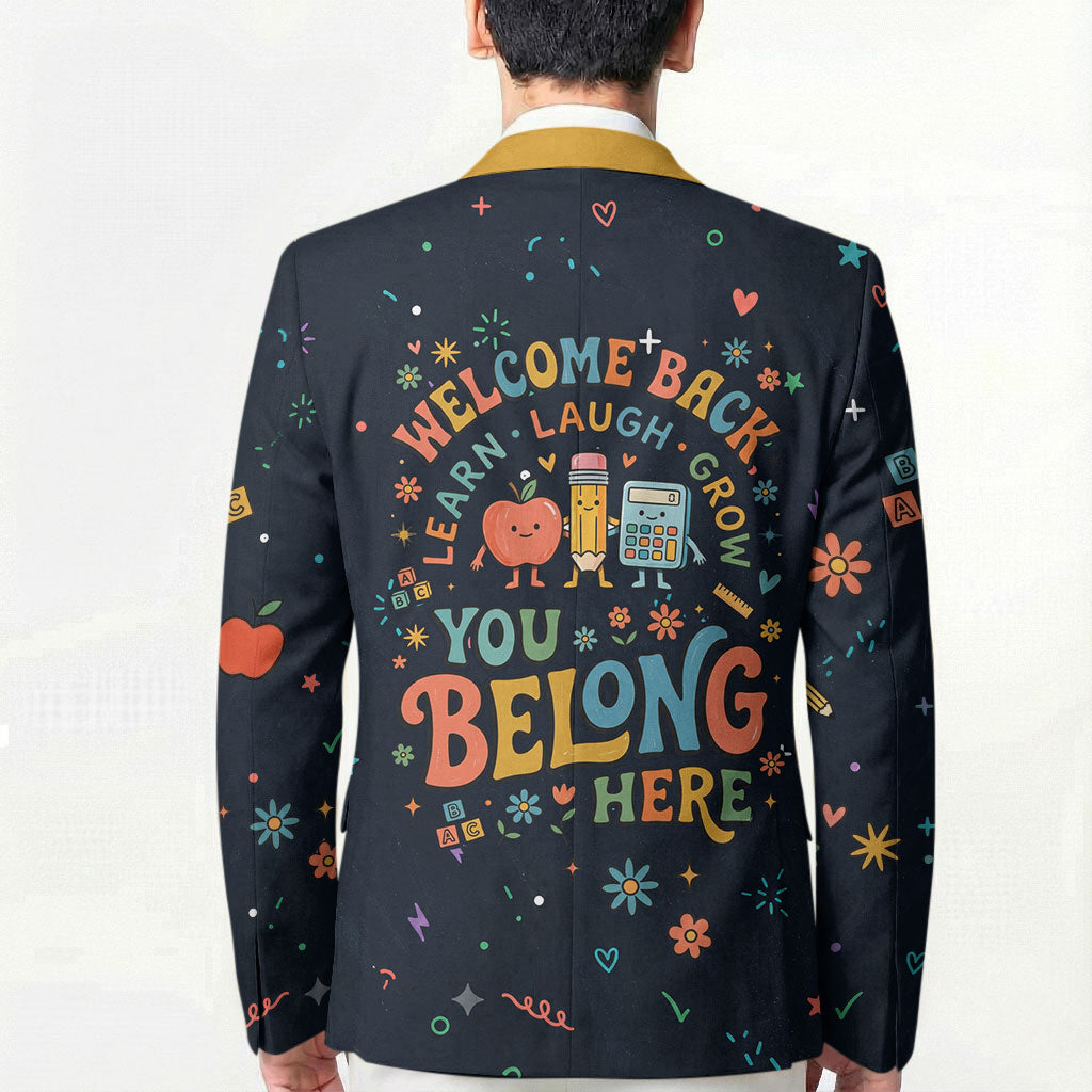Happy to See Your Face Teacher School Supplies Blazer Welcome Back Teacher You Belong Here