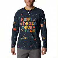 Happy to See Your Face Teacher School Supplies Button Sweatshirt Welcome Back Teacher You Belong Here