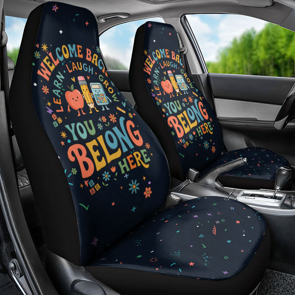 Happy to See Your Face Teacher School Supplies Car Seat Cover Welcome Back Teacher You Belong Here