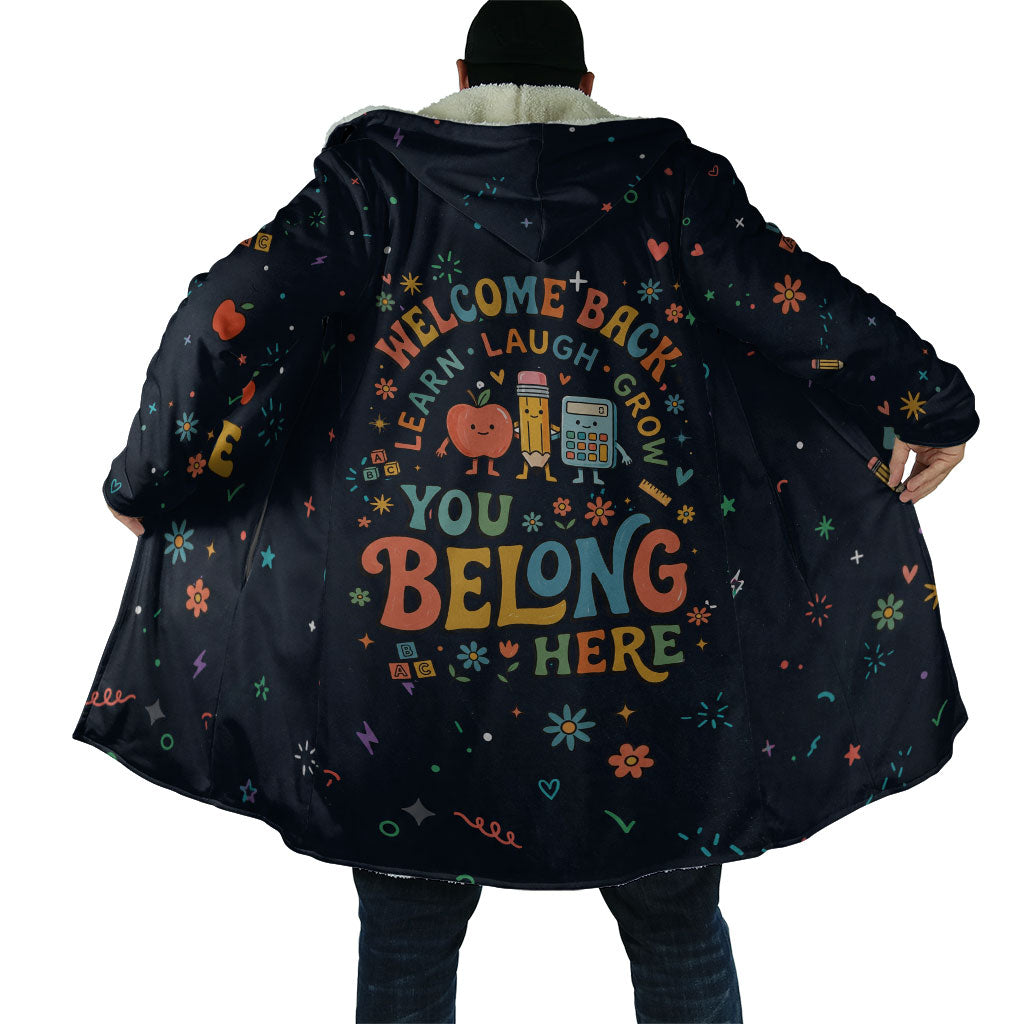 Happy to See Your Face Teacher School Supplies Cloak Welcome Back Teacher You Belong Here