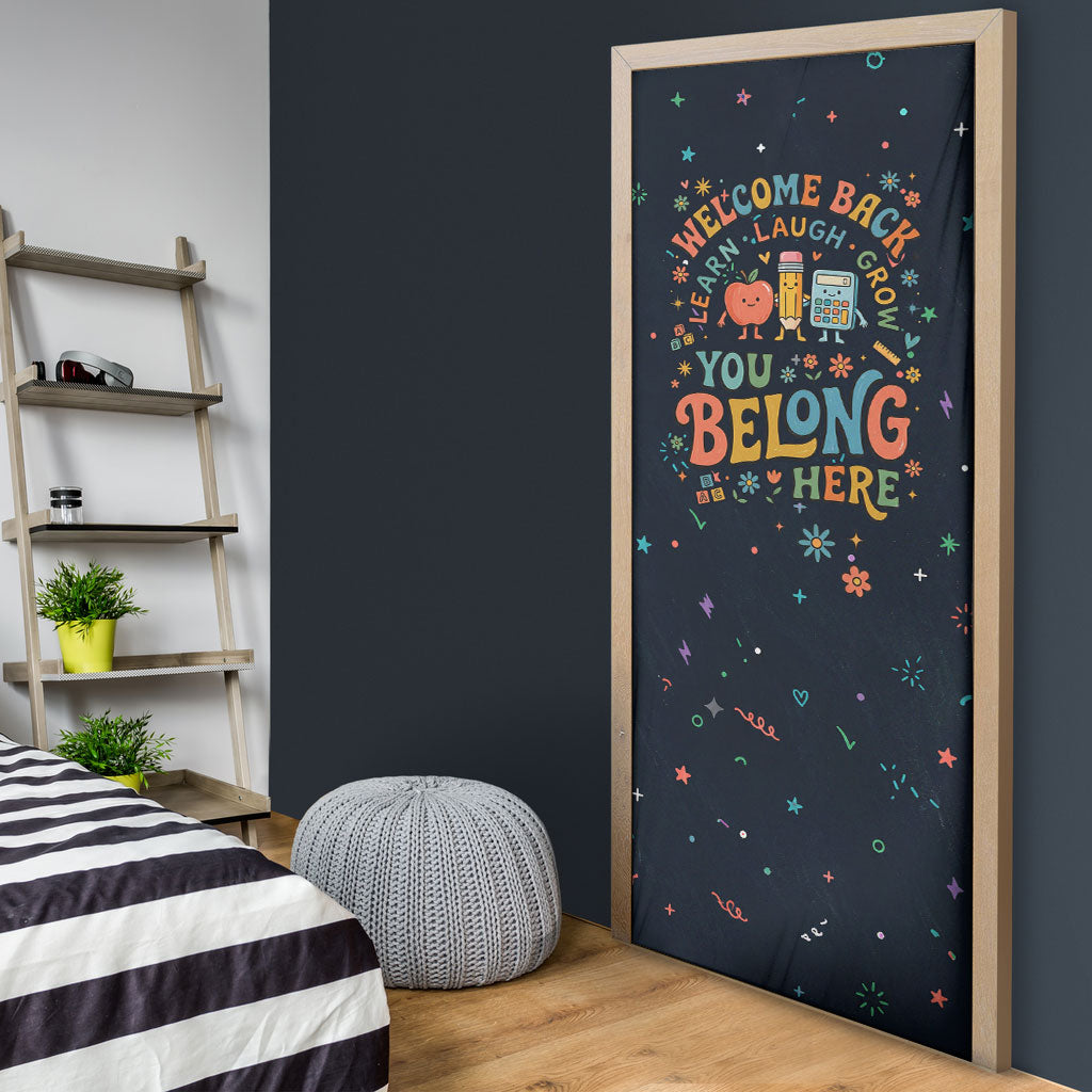 Happy to See Your Face Teacher School Supplies Door Cover Welcome Back Teacher You Belong Here