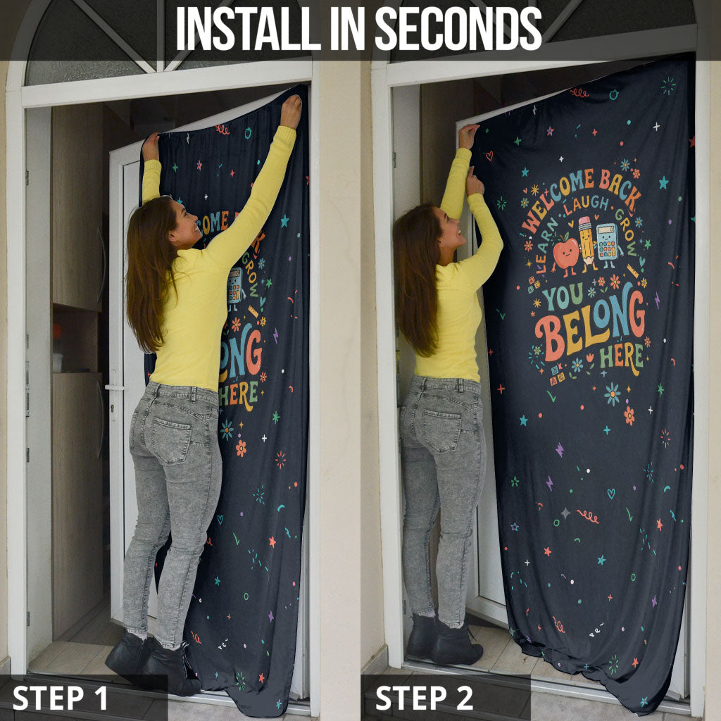 Happy to See Your Face Teacher School Supplies Door Cover Welcome Back Teacher You Belong Here