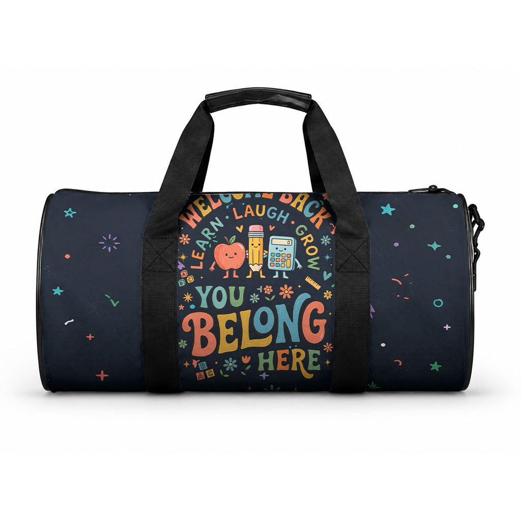 Happy to See Your Face Teacher School Supplies Duffle Bag Welcome Back Teacher You Belong Here