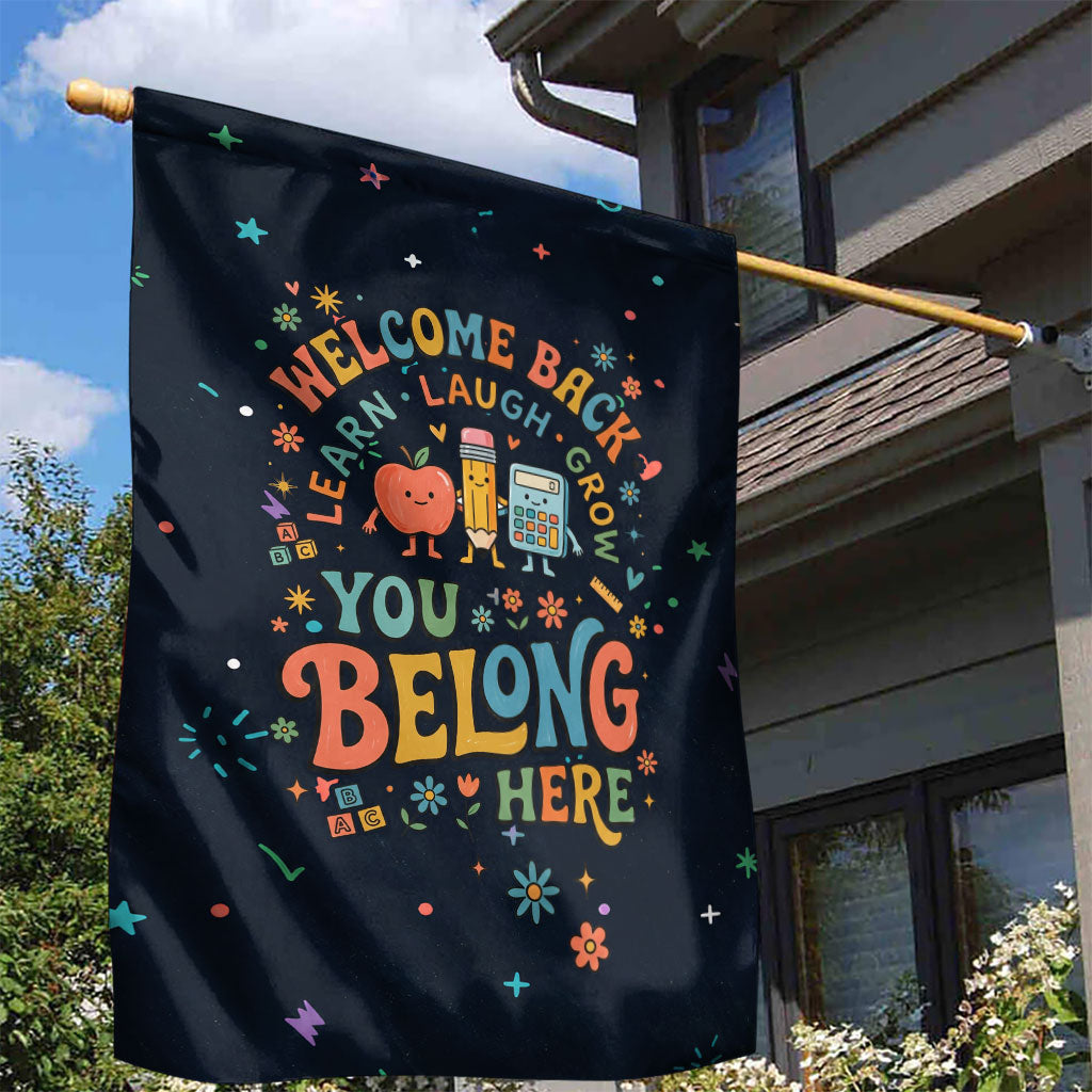 Happy to See Your Face Teacher School Supplies Garden Flag Welcome Back Teacher You Belong Here