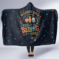Happy to See Your Face Teacher School Supplies Hooded Blanket Welcome Back Teacher You Belong Here