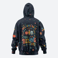 Happy to See Your Face Teacher School Supplies Hoodie Welcome Back Teacher You Belong Here
