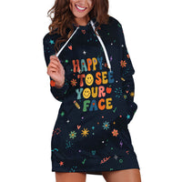 Happy to See Your Face Teacher School Supplies Hoodie Dress Welcome Back Teacher You Belong Here