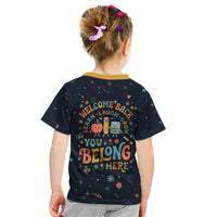 Happy to See Your Face Teacher School Supplies Kid T Shirt Welcome Back Teacher You Belong Here