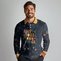 Happy to See Your Face Teacher School Supplies Long Sleeve Polo Shirt Welcome Back Teacher You Belong Here