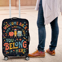 Happy to See Your Face Teacher School Supplies Luggage Cover Welcome Back Teacher You Belong Here