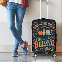 Happy to See Your Face Teacher School Supplies Luggage Cover Welcome Back Teacher You Belong Here