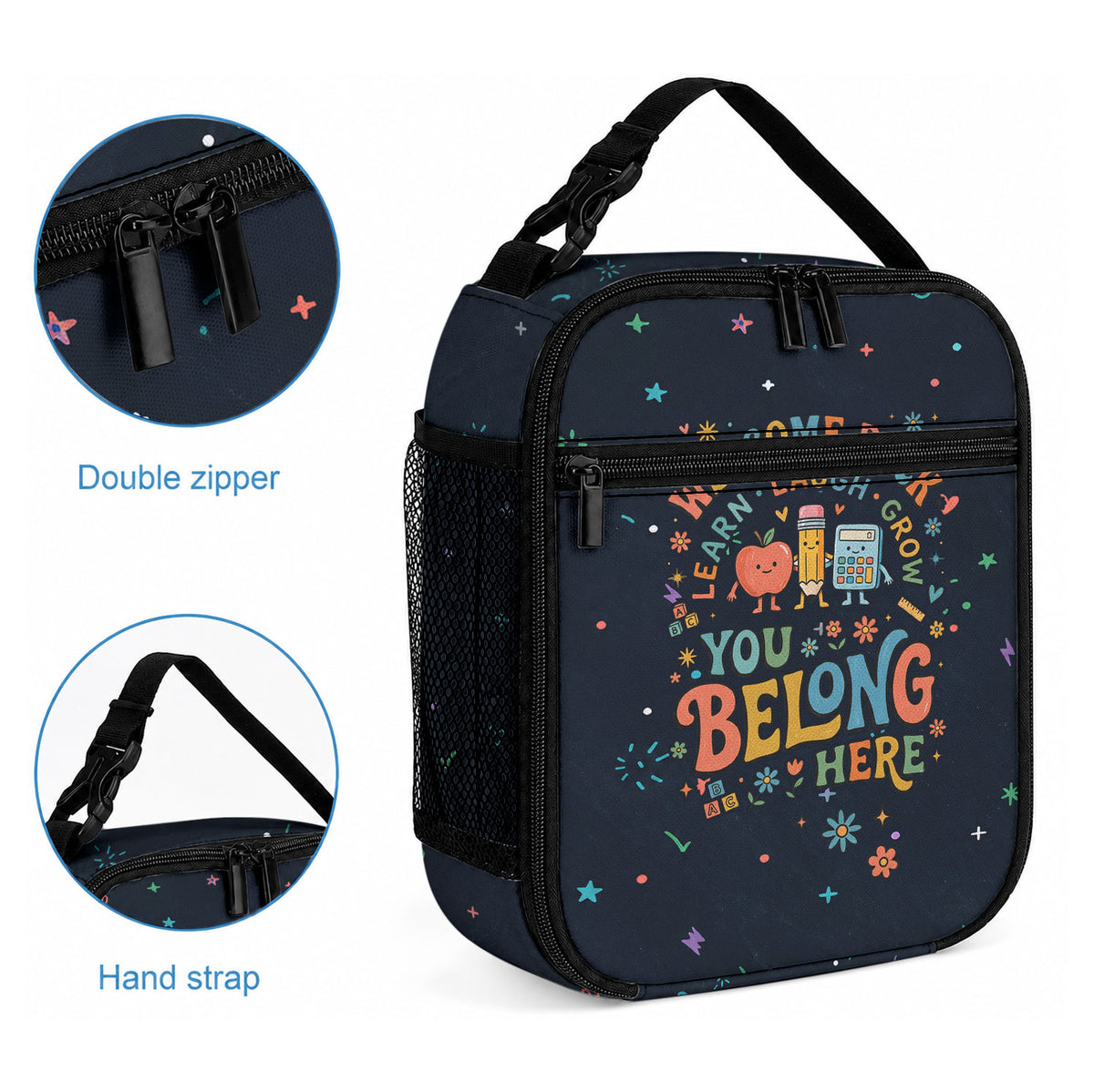 Happy to See Your Face Teacher School Supplies Lunch Bag Welcome Back Teacher You Belong Here
