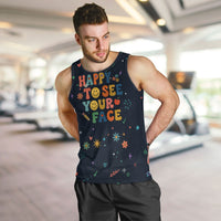 Happy to See Your Face Teacher School Supplies Men Tank Top Welcome Back Teacher You Belong Here