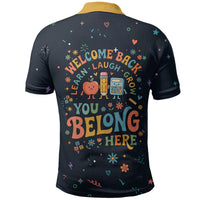 Happy to See Your Face Teacher School Supplies Polo Shirt Welcome Back Teacher You Belong Here