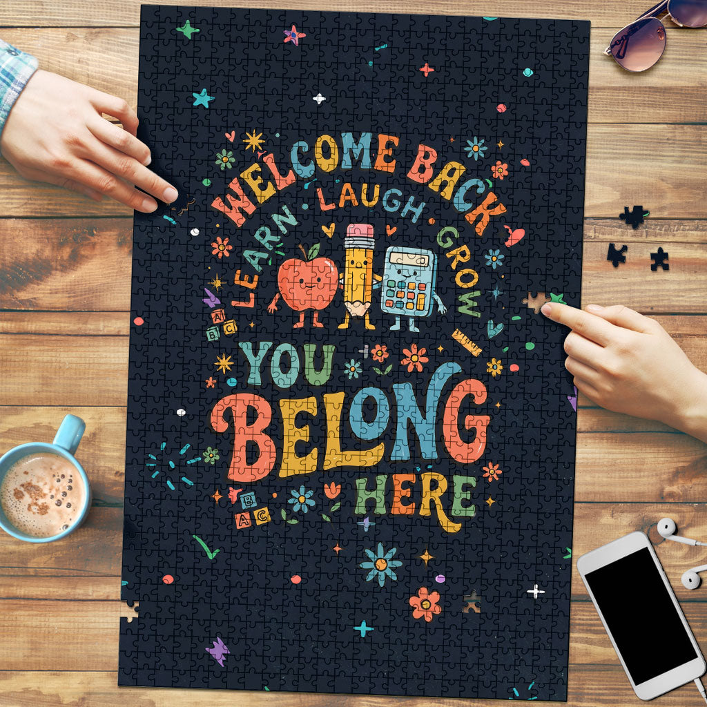 Happy to See Your Face Teacher School Supplies Puzzle Welcome Back Teacher You Belong Here