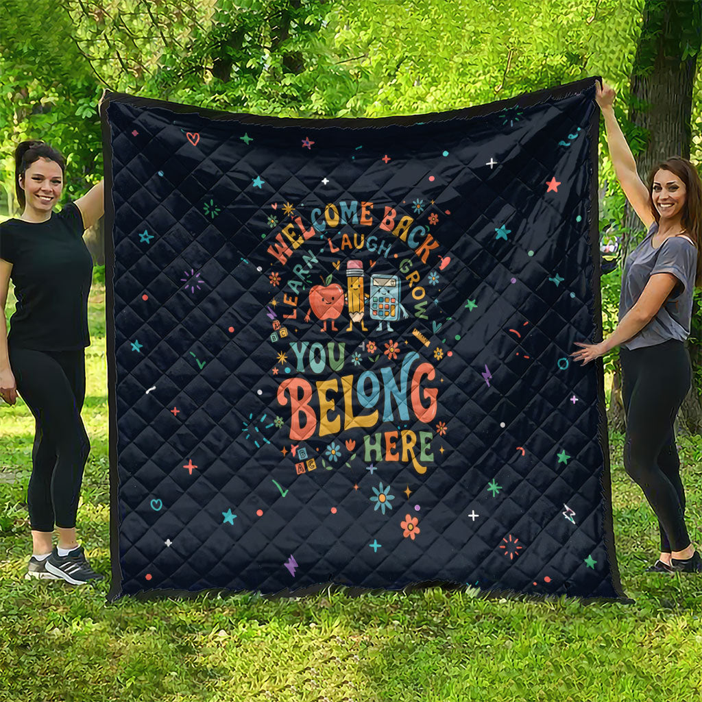 Happy to See Your Face Teacher School Supplies Quilt Welcome Back Teacher You Belong Here