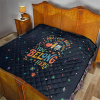 Happy to See Your Face Teacher School Supplies Quilt Welcome Back Teacher You Belong Here