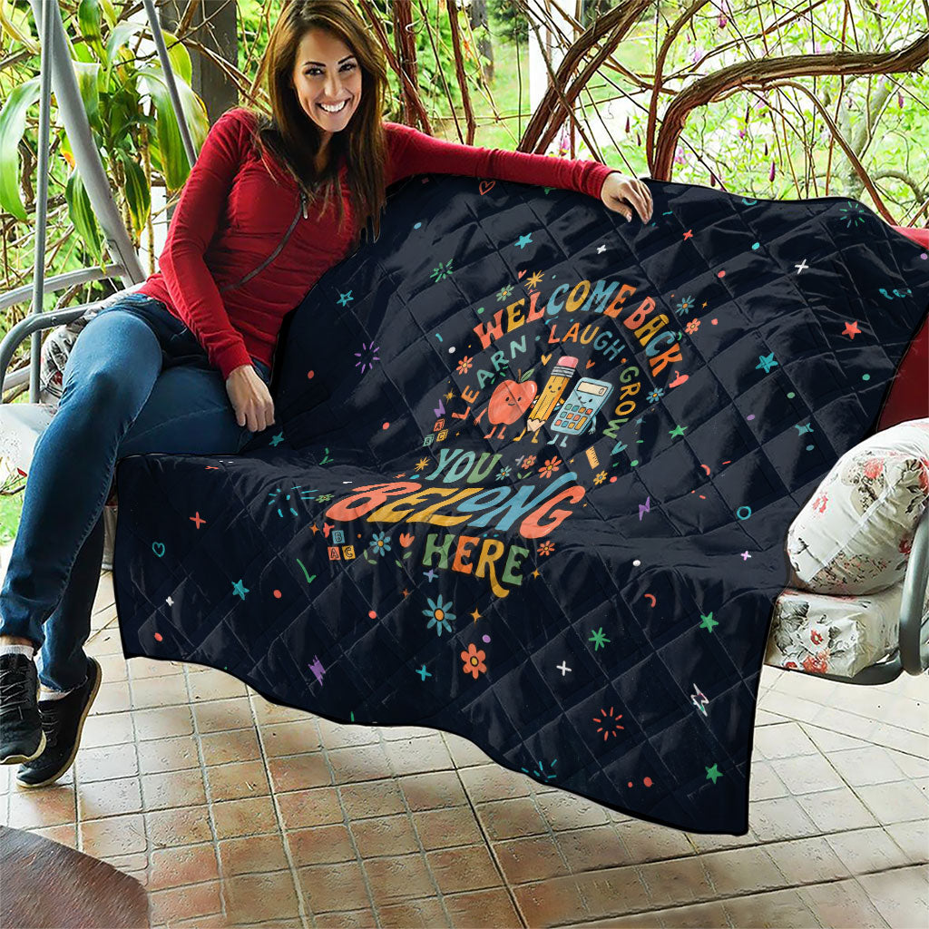 Happy to See Your Face Teacher School Supplies Quilt Welcome Back Teacher You Belong Here