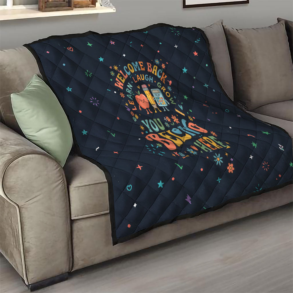 Happy to See Your Face Teacher School Supplies Quilt Welcome Back Teacher You Belong Here