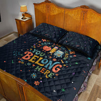 Happy to See Your Face Teacher School Supplies Quilt Bed Set Welcome Back Teacher You Belong Here