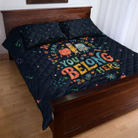 Happy to See Your Face Teacher School Supplies Quilt Bed Set Welcome Back Teacher You Belong Here