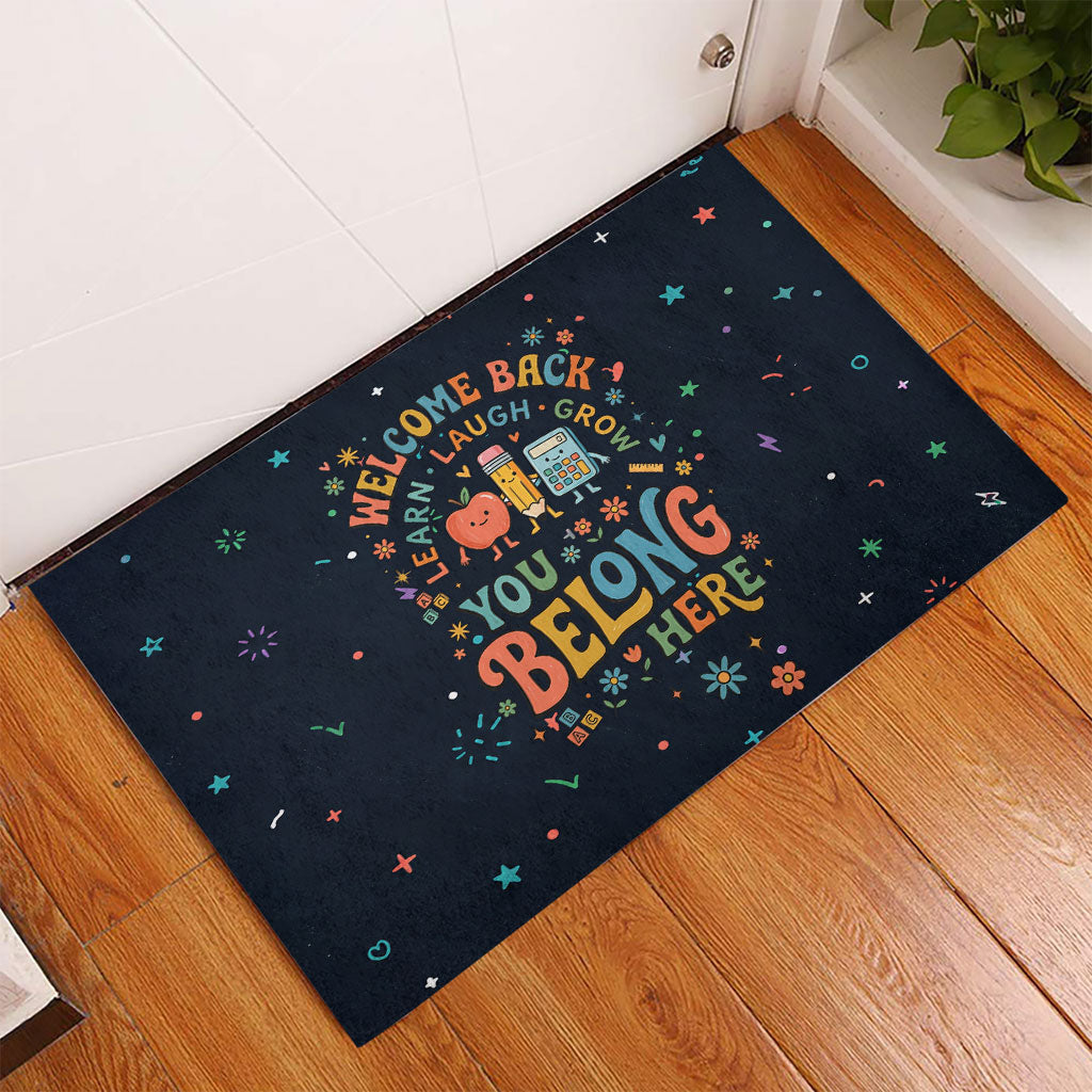 Happy to See Your Face Teacher School Supplies Rubber Doormat Welcome Back Teacher You Belong Here