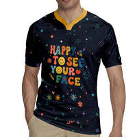 Happy to See Your Face Teacher School Supplies Rugby Jersey Welcome Back Teacher You Belong Here