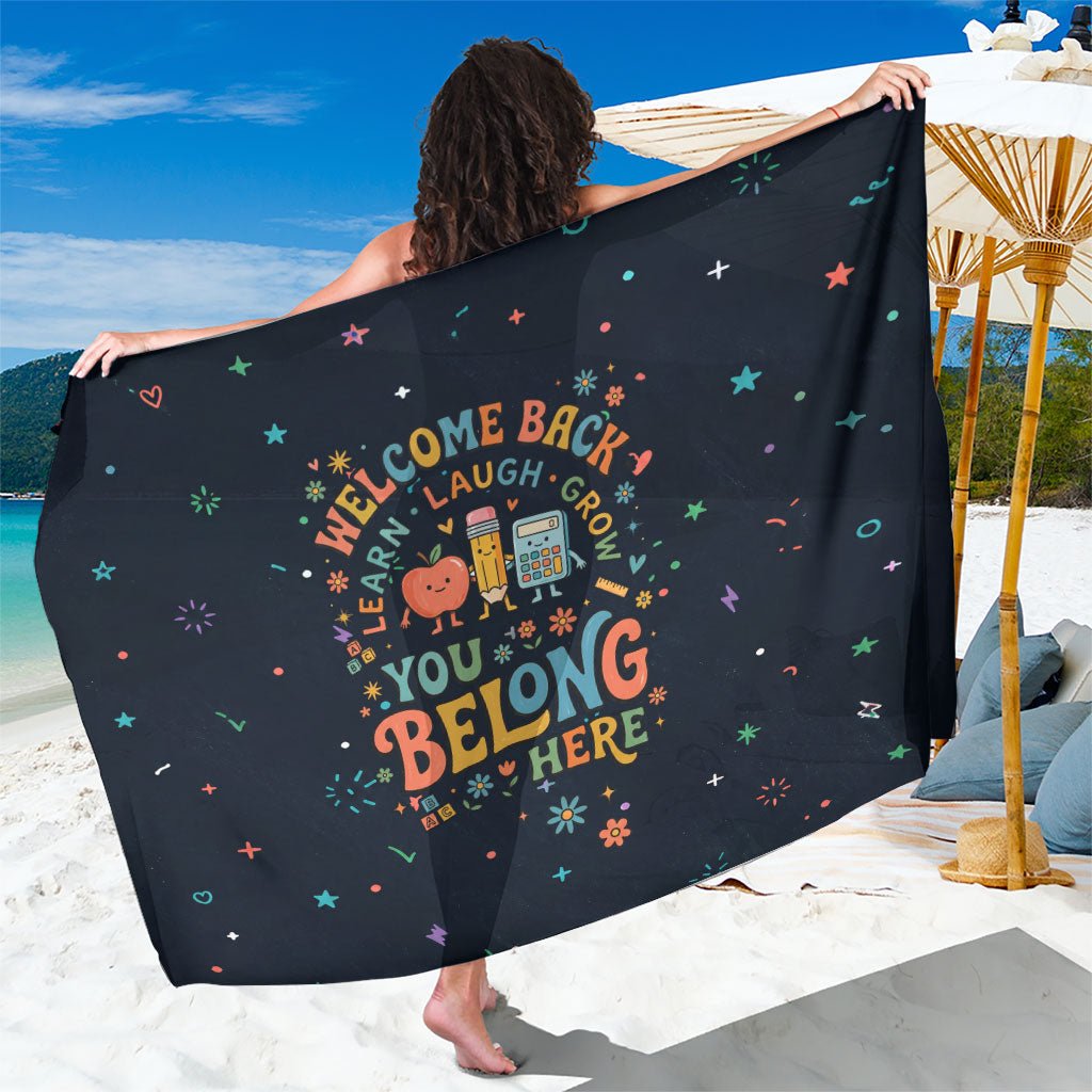 Happy to See Your Face Teacher School Supplies Sarong Welcome Back Teacher You Belong Here