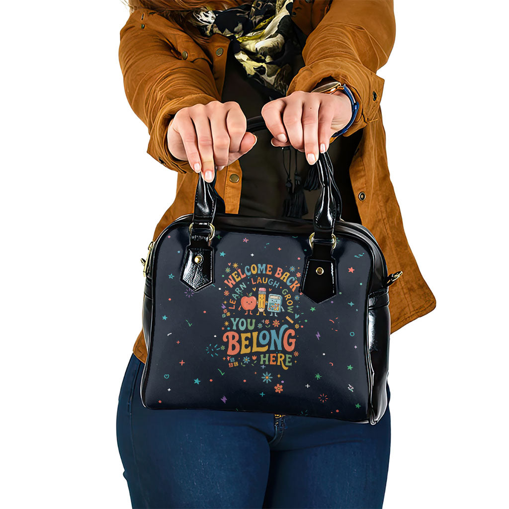 Happy to See Your Face Teacher School Supplies Shoulder Handbag Welcome Back Teacher You Belong Here