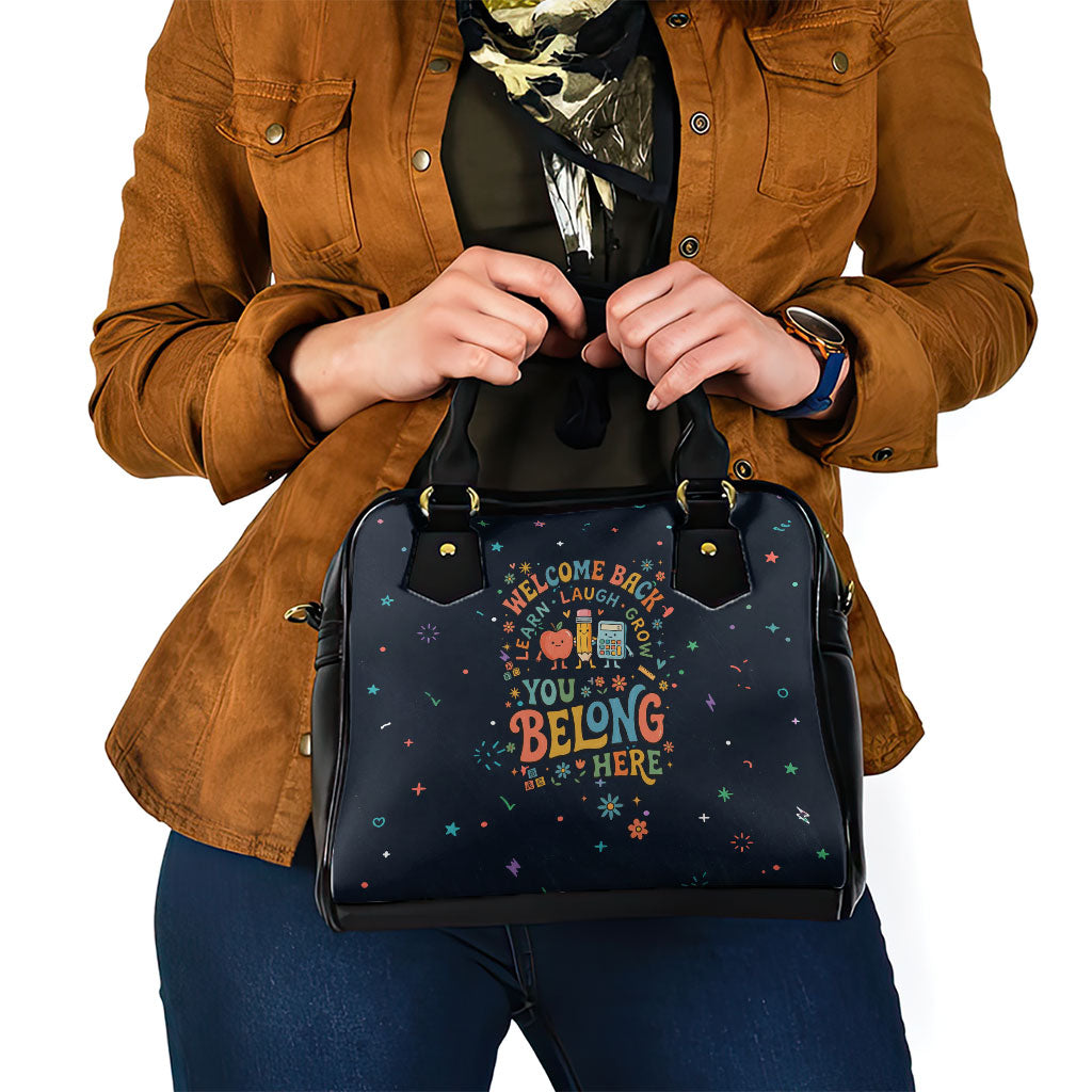 Happy to See Your Face Teacher School Supplies Shoulder Handbag Welcome Back Teacher You Belong Here