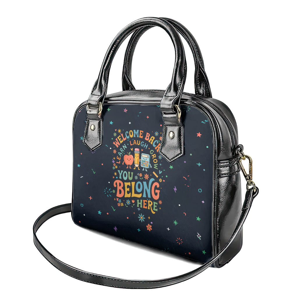 Happy to See Your Face Teacher School Supplies Shoulder Handbag Welcome Back Teacher You Belong Here