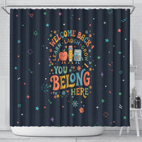 Happy to See Your Face Teacher School Supplies Shower Curtain Welcome Back Teacher You Belong Here