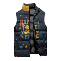 Happy to See Your Face Teacher School Supplies Sleeveless Puffer Jacket Welcome Back Teacher You Belong Here