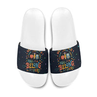 Happy to See Your Face Teacher School Supplies Slide Sandals Welcome Back Teacher You Belong Here
