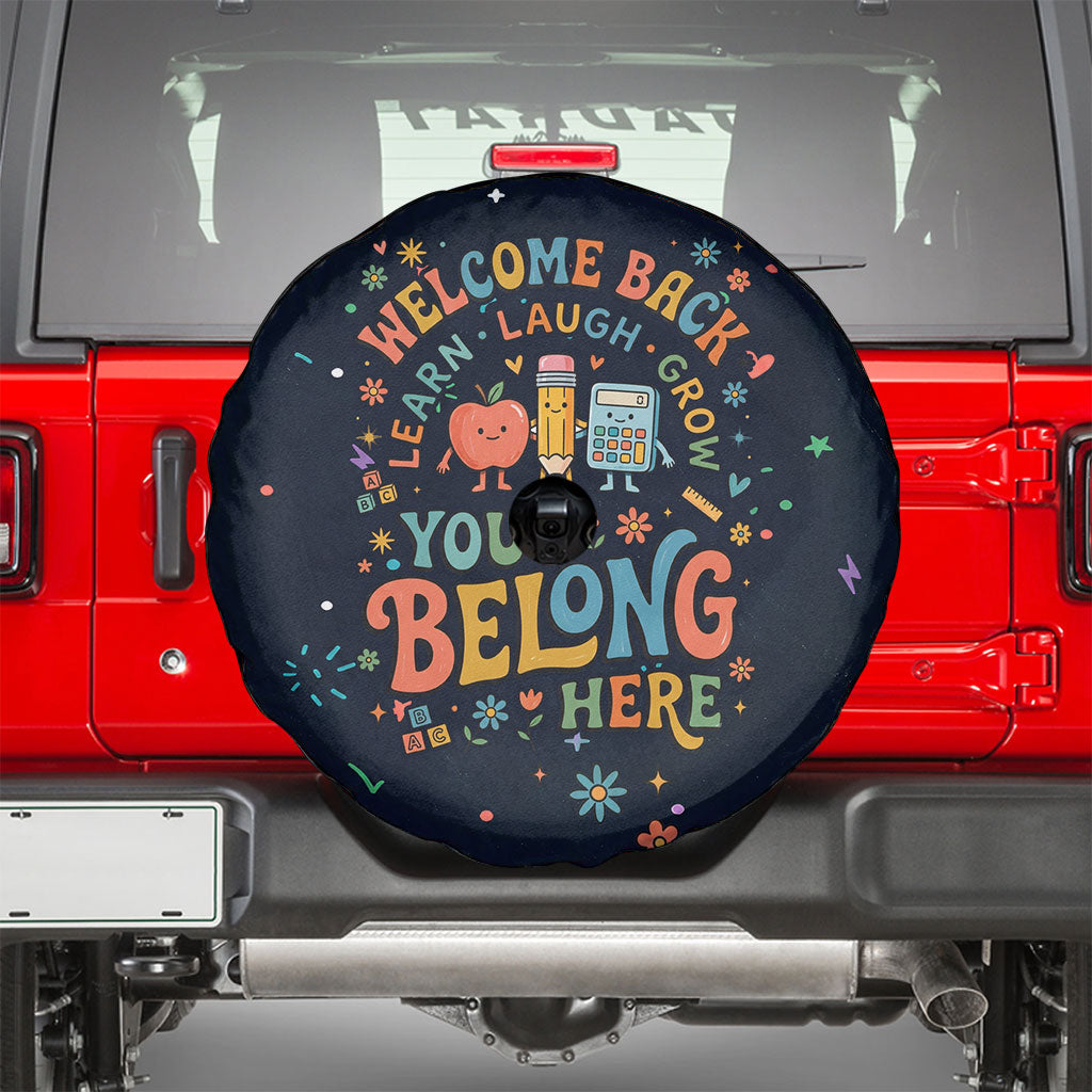 Happy to See Your Face Teacher School Supplies Spare Tire Cover Welcome Back Teacher You Belong Here