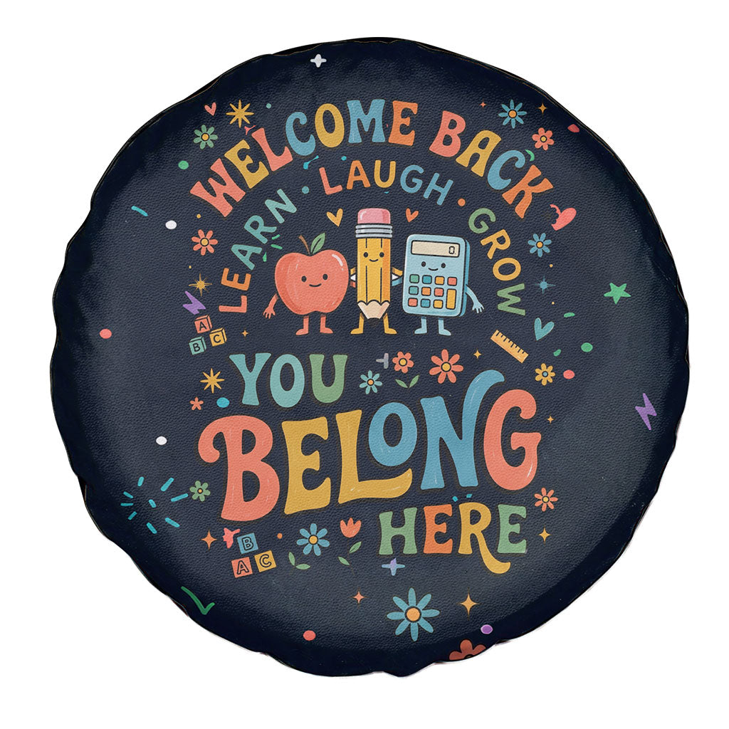 Happy to See Your Face Teacher School Supplies Spare Tire Cover Welcome Back Teacher You Belong Here