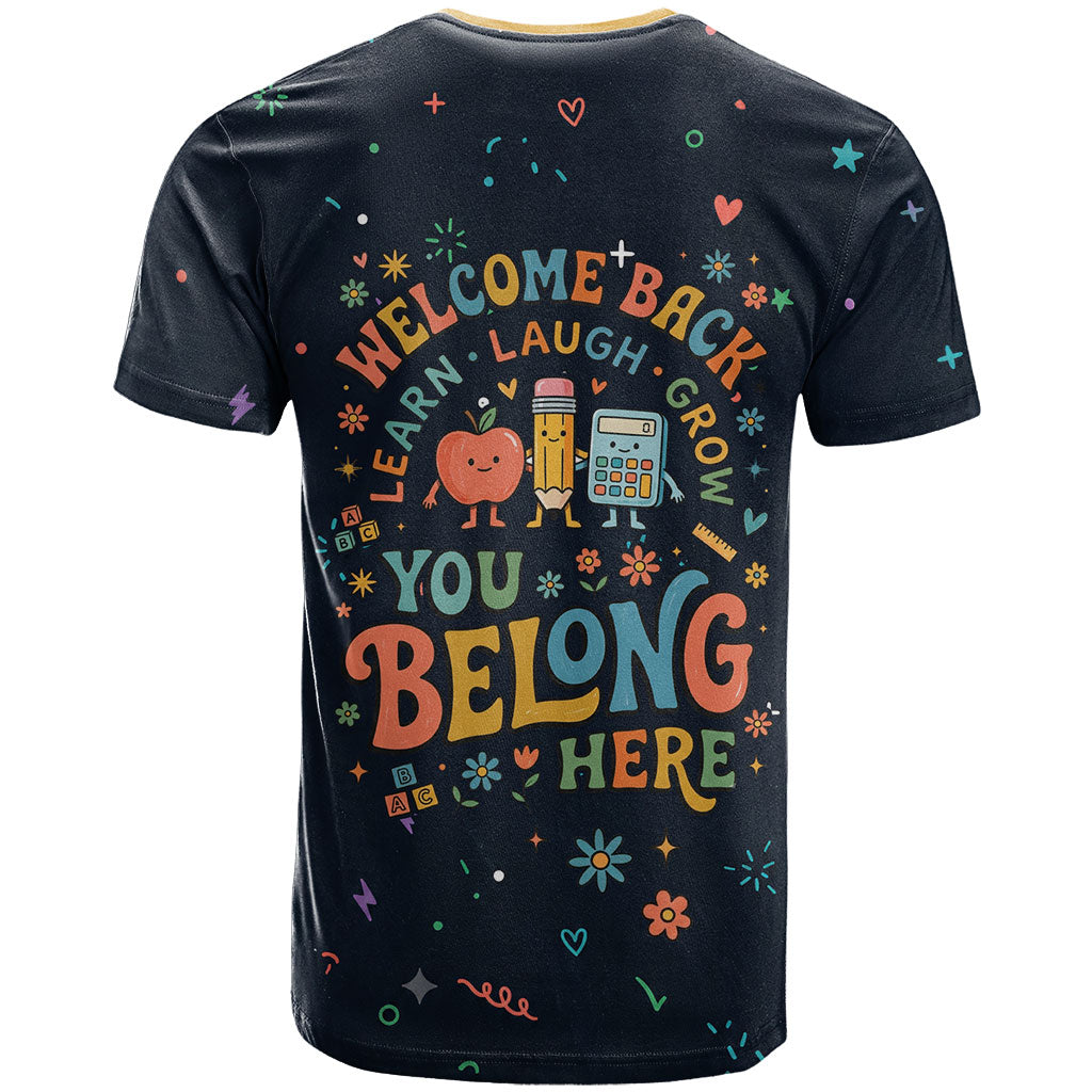 Happy to See Your Face Teacher School Supplies T Shirt Welcome Back Teacher You Belong Here