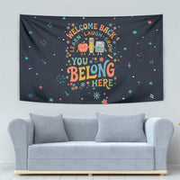 Happy to See Your Face Teacher School Supplies Tapestry Welcome Back Teacher You Belong Here