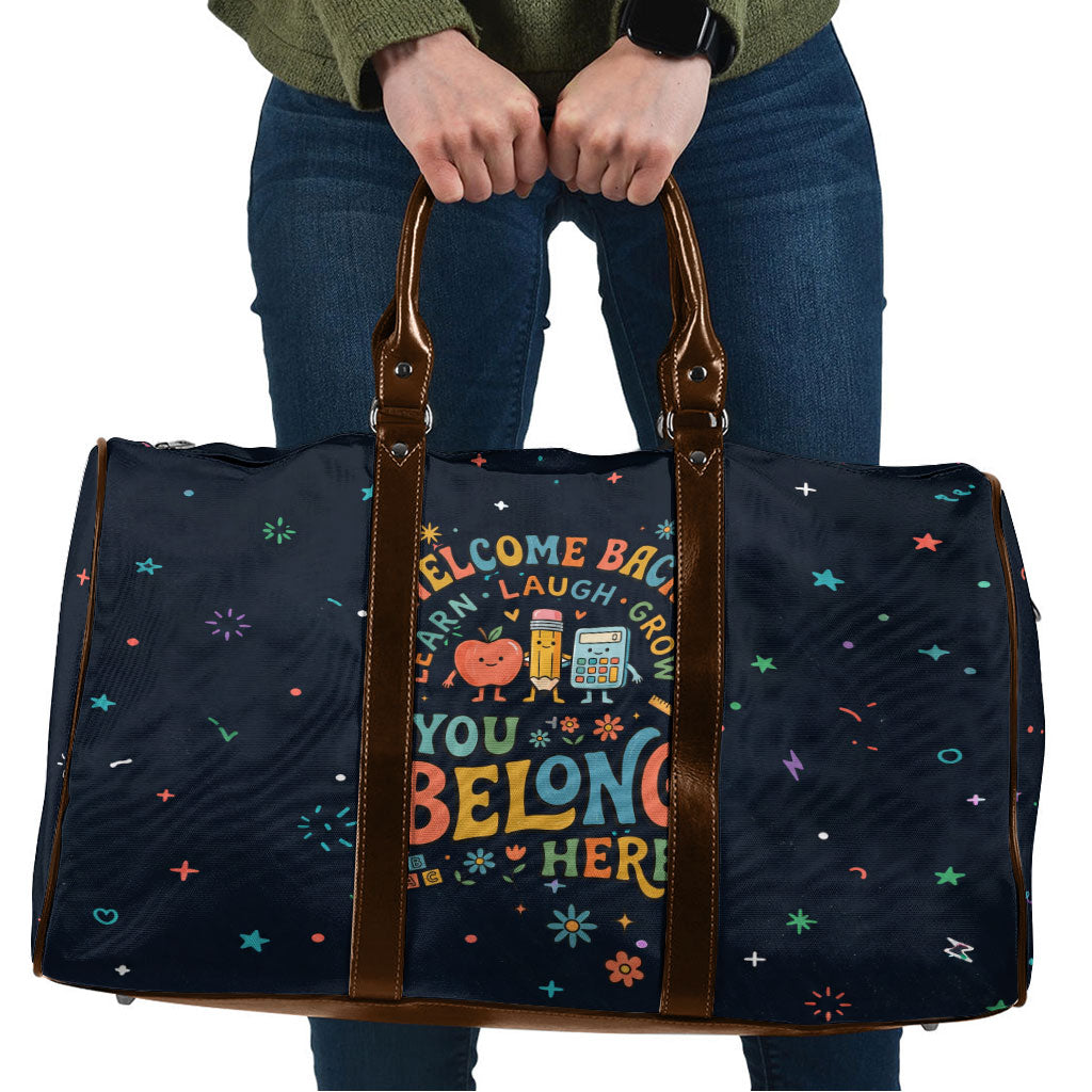 Happy to See Your Face Teacher School Supplies Travel Bag Welcome Back Teacher You Belong Here