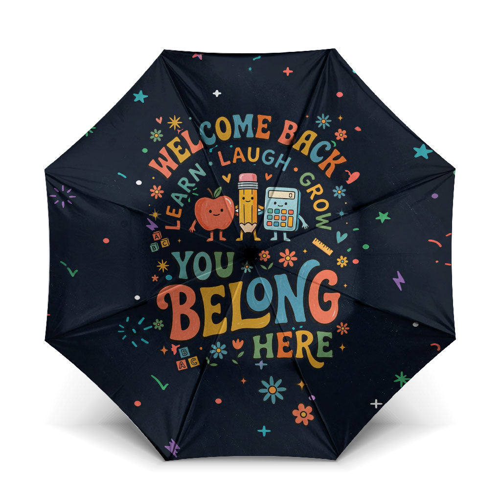 Happy to See Your Face Teacher School Supplies Umbrella Welcome Back Teacher You Belong Here