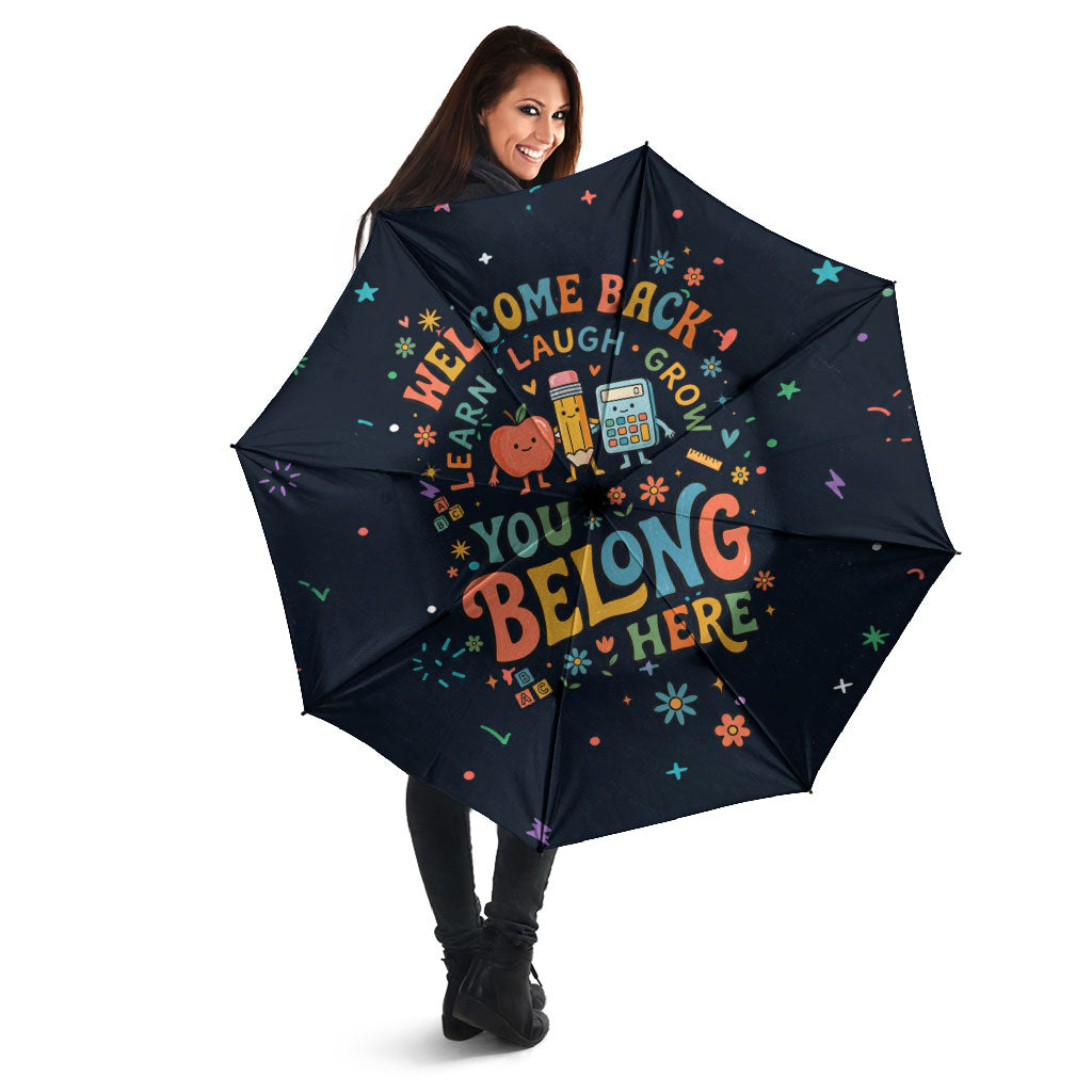 Happy to See Your Face Teacher School Supplies Umbrella Welcome Back Teacher You Belong Here